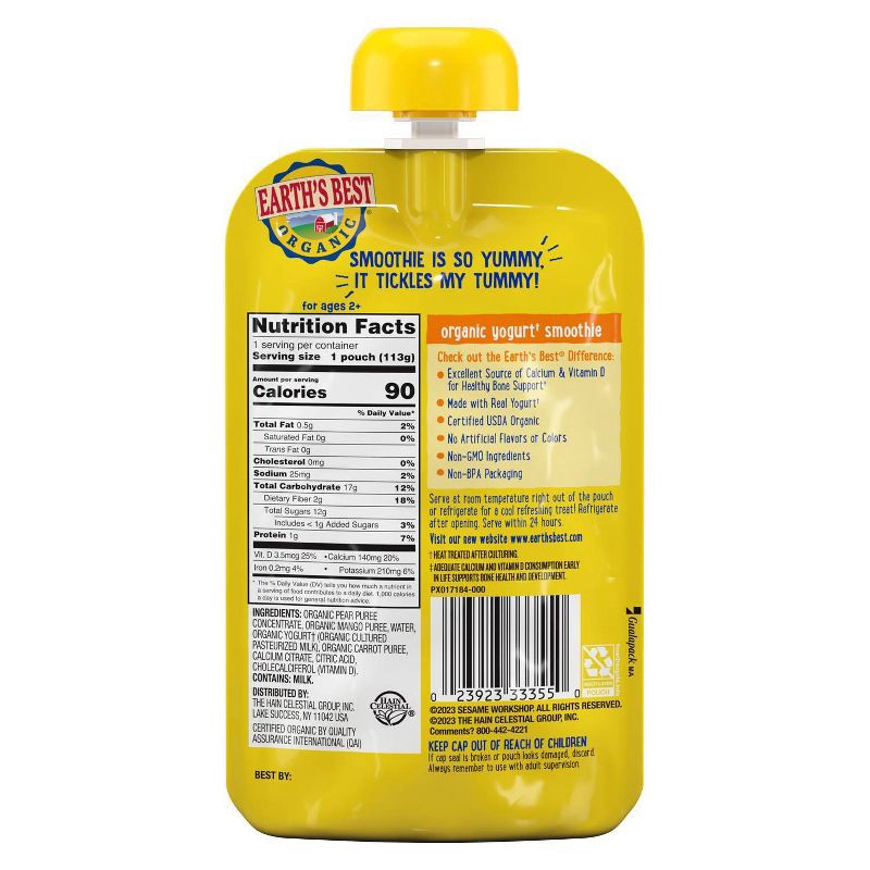 slide 2 of 3, Earth's Best Bone Support Pear, Mango and Carrot Baby Meals - 4oz, 4 oz