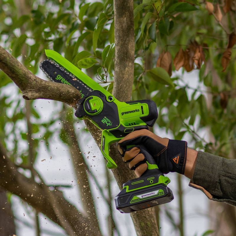 slide 2 of 11, Greenworks POWERALL 24V Cordless Brushless 6" Pruner Saw with 2.0Ah Battery and Charger, 1 ct