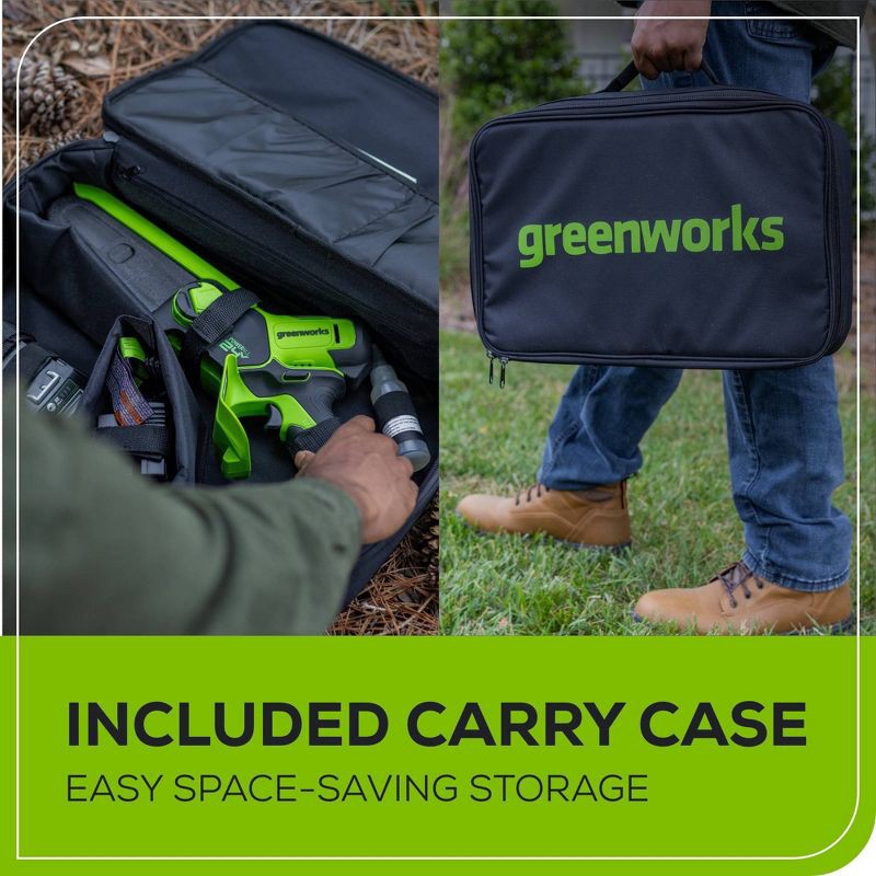 slide 8 of 11, Greenworks POWERALL 24V Cordless Brushless 6" Pruner Saw with 2.0Ah Battery and Charger, 1 ct