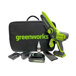Greenworks POWERALL 24V Cordless Brushless 6" Pruner Saw with 2.0Ah Battery and Charger