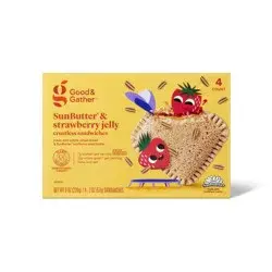 Frozen Sunbutter No Crust Sandwich Strawberry - 4ct - Good & Gather™