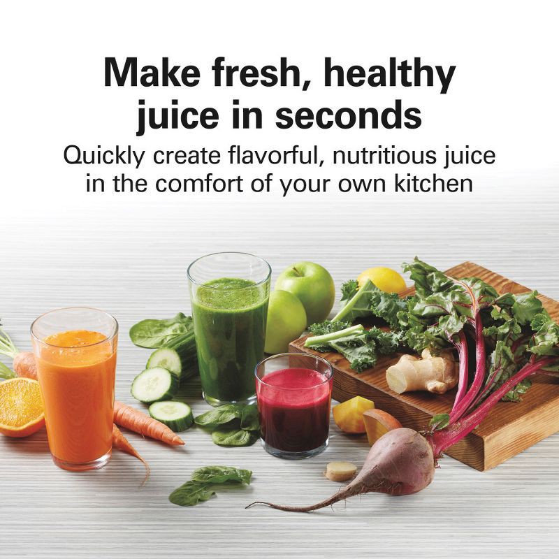 slide 2 of 11, Hamilton Beach HealthSmart Compact Juice Extractor - 67500: 400W Juicer Machine, Dishwasher-Safe, 1-Speed, Black, 1 ct