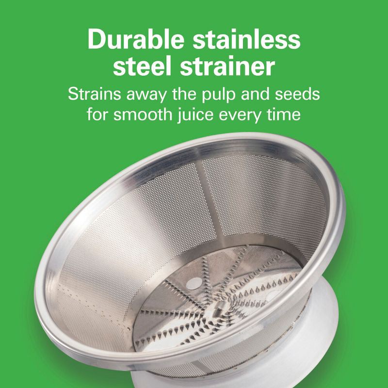 slide 7 of 11, Hamilton Beach HealthSmart Compact Juice Extractor - 67500: 400W Juicer Machine, Dishwasher-Safe, 1-Speed, Black, 1 ct