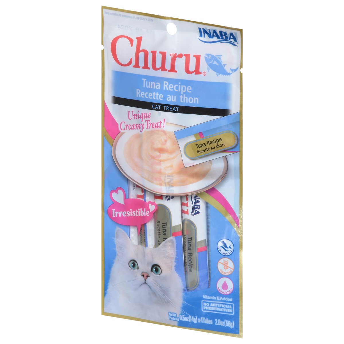 slide 8 of 9, Churu Tuna Recipe Cat Treats 4 - 0.5 oz Tubes, 4 ct