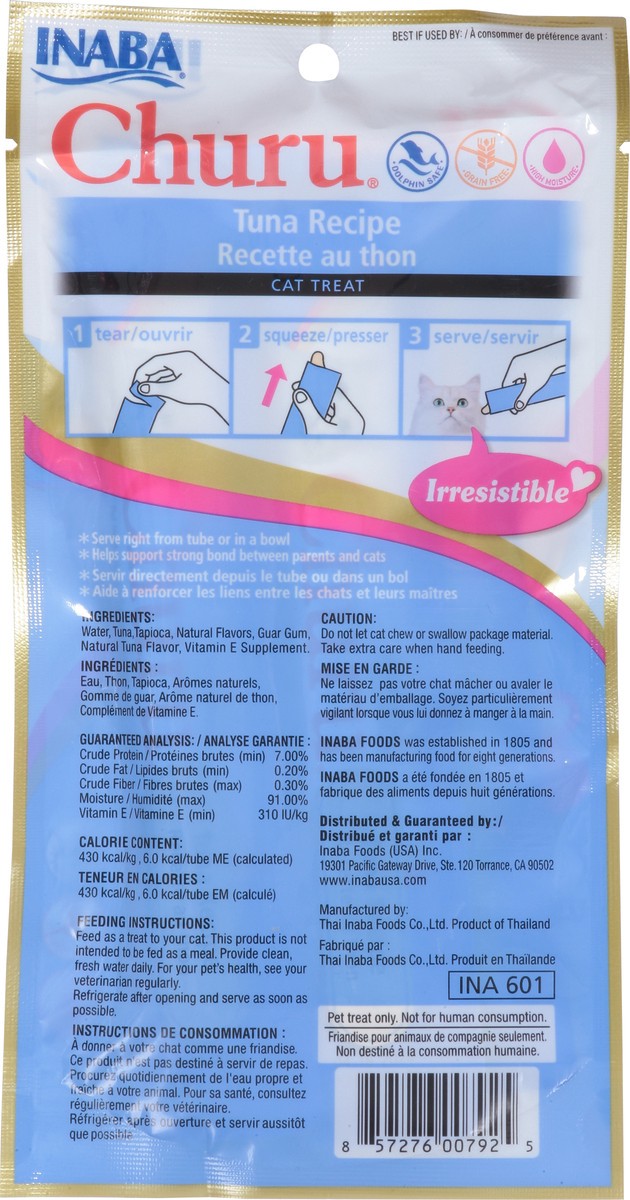 slide 3 of 9, Churu Tuna Recipe Cat Treats 4 - 0.5 oz Tubes, 4 ct