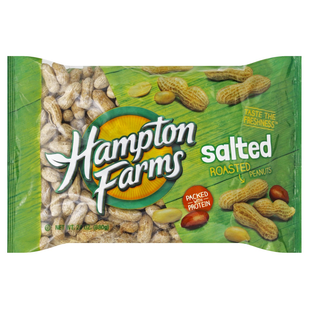 slide 6 of 8, Hampton Farms Peanuts 24 oz, 24 oz