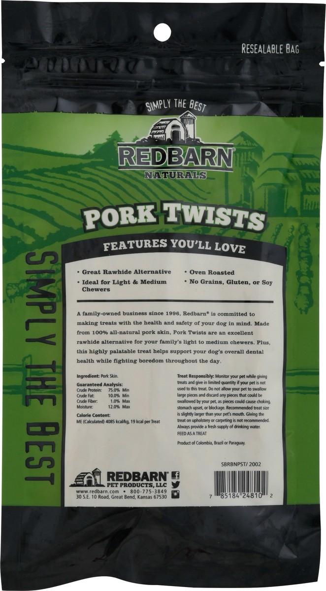 slide 2 of 13, Redbarn Naturals Medium Pork Twists Dog Treats 10 ea, 10 ct