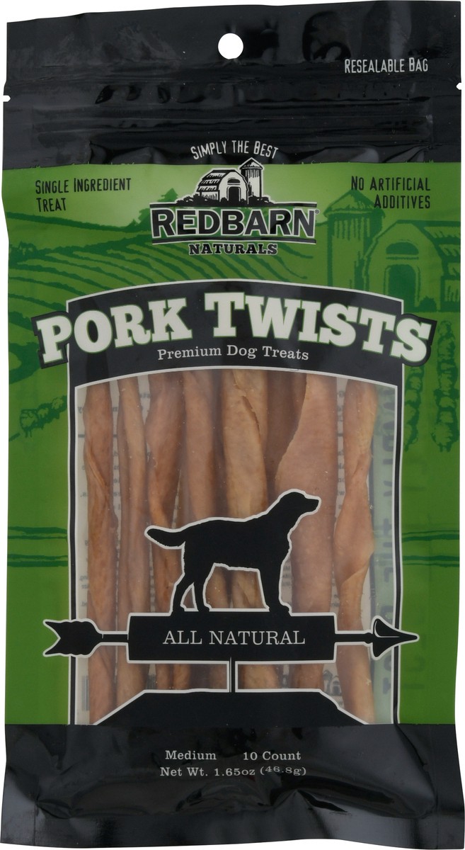 slide 13 of 13, Redbarn Naturals Medium Pork Twists Dog Treats 10 ea, 10 ct