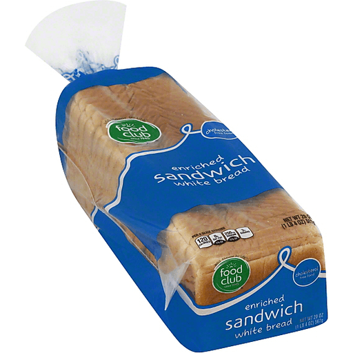 slide 1 of 4, Food Club Bread, White, Enriched, 20 oz