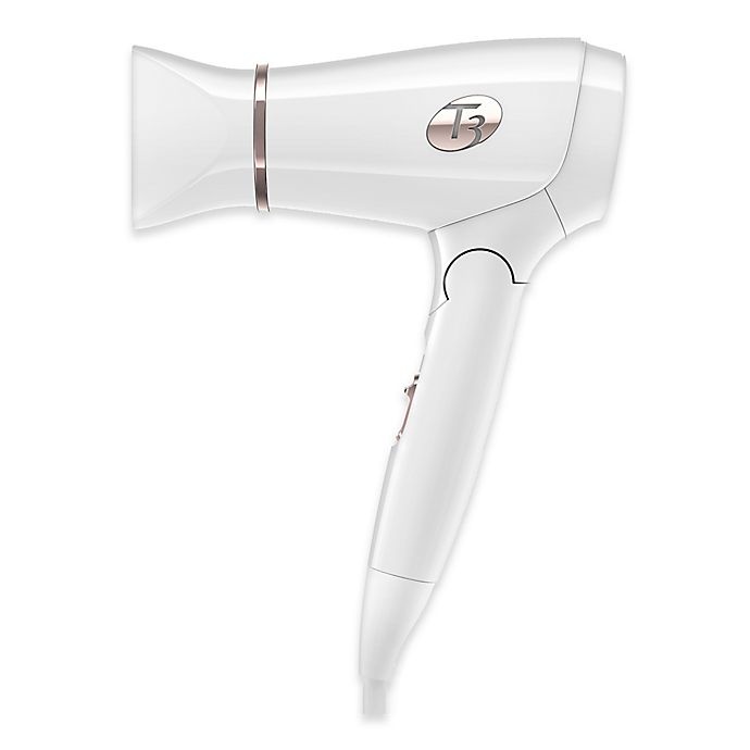 slide 4 of 7, T3 Featherweight Compact Folding Hair Dryer with Dual Voltage - White/Rose Gold, 1 ct