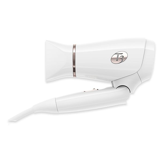 slide 5 of 7, T3 Featherweight Compact Folding Hair Dryer with Dual Voltage - White/Rose Gold, 1 ct
