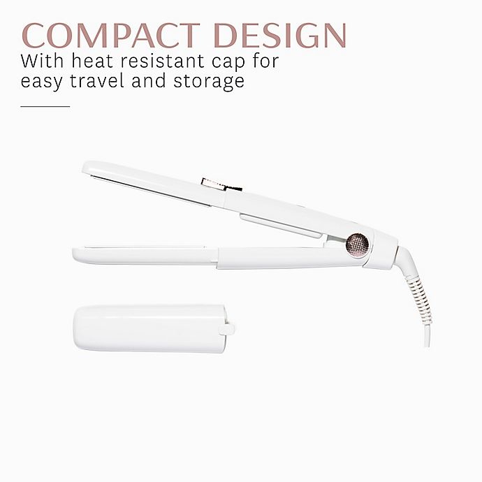 slide 3 of 5, T3 SinglePass Compact Travel Styling Flat Iron with Cap - White/Rose Gold, 1 ct