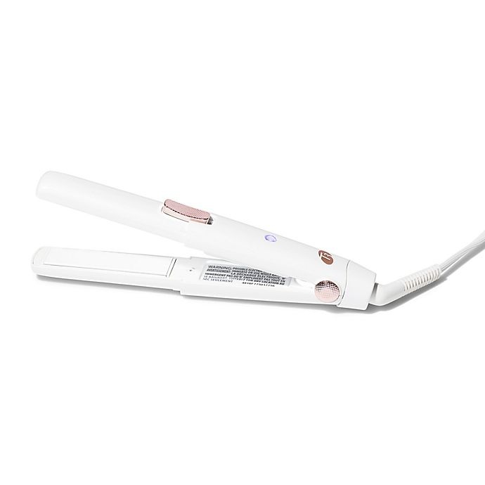 slide 1 of 5, T3 SinglePass Compact Travel Styling Flat Iron with Cap - White/Rose Gold, 1 ct