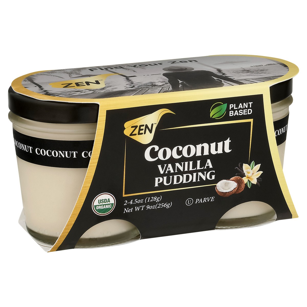 slide 8 of 9, Zen Coconut Vanilla Vanilla Pudding 2 - 4.5 oz Jars,