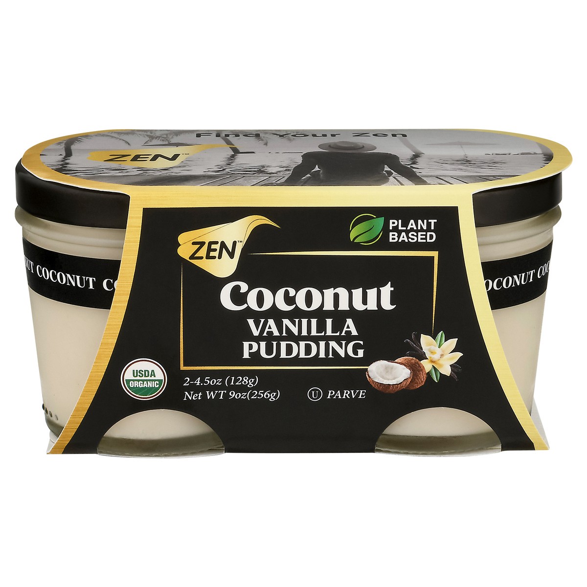 slide 1 of 9, Zen Coconut Vanilla Vanilla Pudding 2 - 4.5 oz Jars,