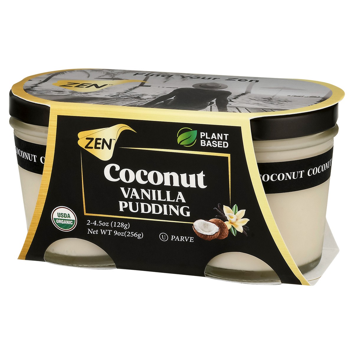 slide 9 of 9, Zen Coconut Vanilla Vanilla Pudding 2 - 4.5 oz Jars,