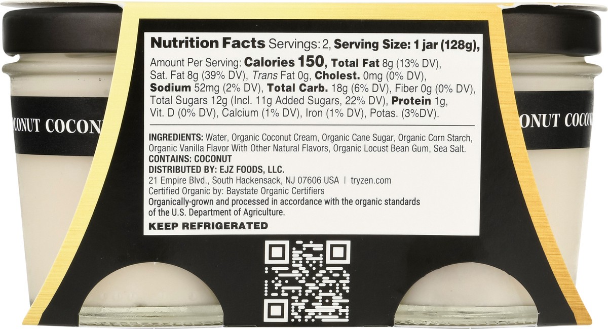 slide 7 of 9, Zen Coconut Vanilla Vanilla Pudding 2 - 4.5 oz Jars,