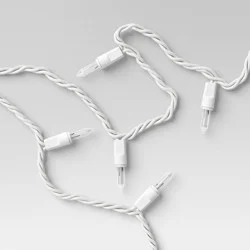 100ct Incandescent Indoor Outdoor Miniature String Lights Clear Bulbs with White Wire - Room Essentials™: UL Listed, Electric Powered