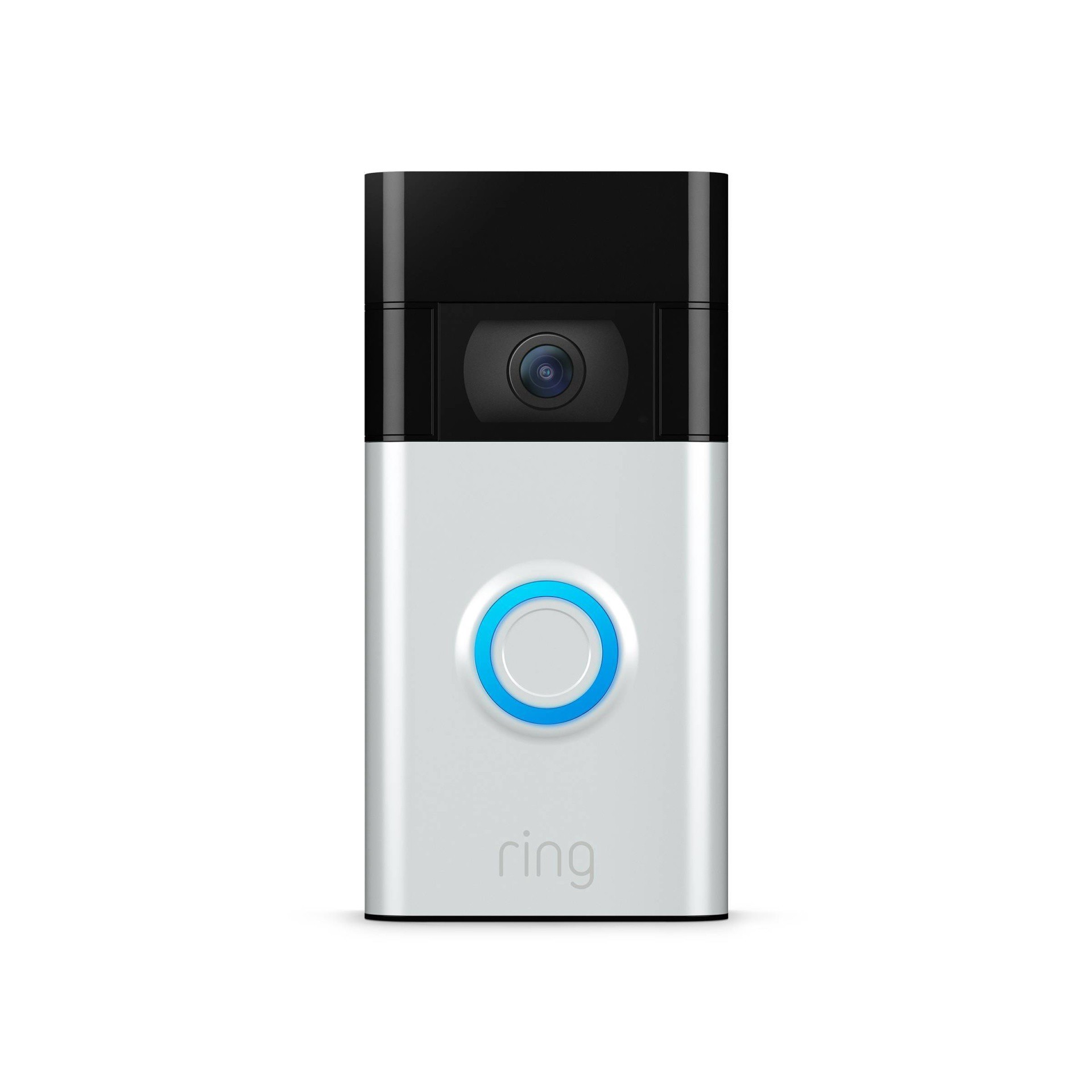 slide 1 of 4, Ring Video Doorbell Satin Nickel, 1 ct