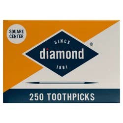 Diamond Toothpicks, Square/Round Tip