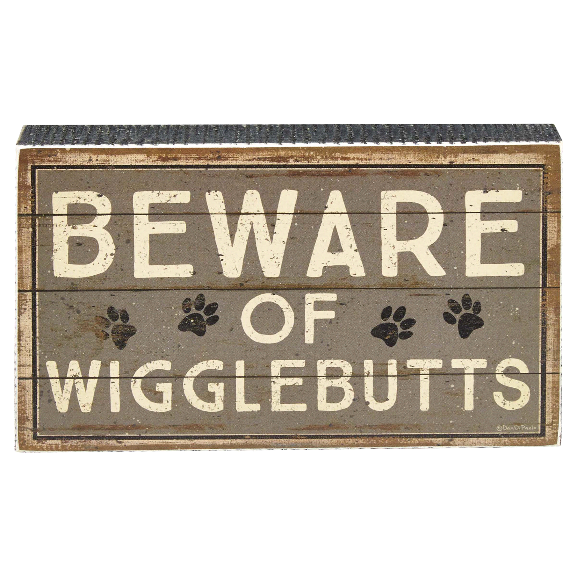 slide 1 of 1, Beware of Wigglebutts Box Sign, 1 ct