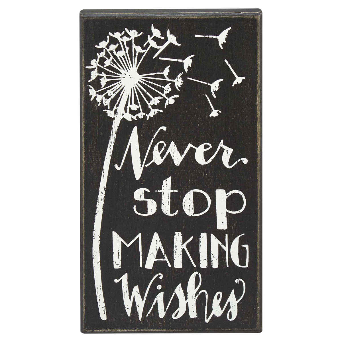 slide 1 of 1, Never Stop Making Wishes Box Sign, 1 ct