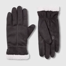 Isotoner Adult Recycled Microsuede Gloves - Gray L/XL