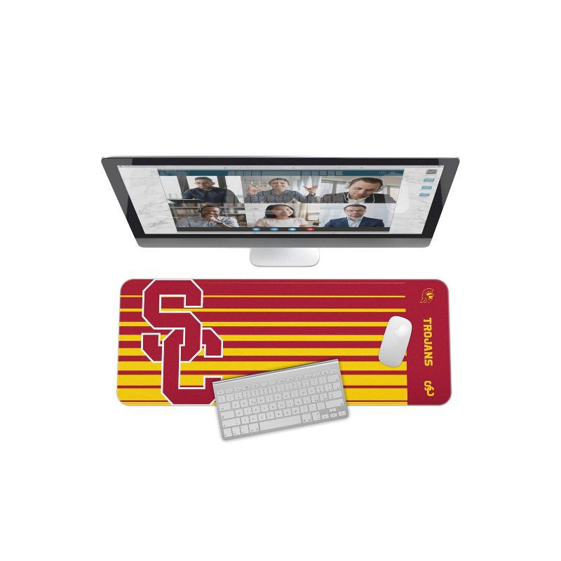 slide 2 of 2, NCAA USC Trojans Desk Mat: Polyester Desk Protector, 1 ct