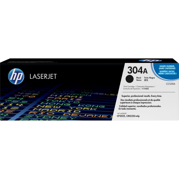 slide 5 of 7, HP 304A Black Original Toner Cartridge (Cc530A), 1 ct