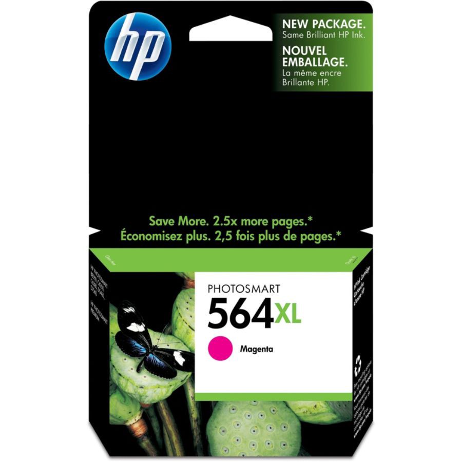 slide 2 of 6, HP High Yield Magenta Original Ink Cartridge (Cb324Wn), 564xl, 1 ct