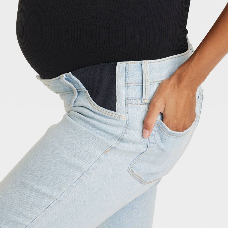 slide 3 of 5, Under Belly Skinny Maternity Pants - Isabel Maternity by Ingrid & Isabel™ Light Wash 8: Power Stretch Denim, 1 ct