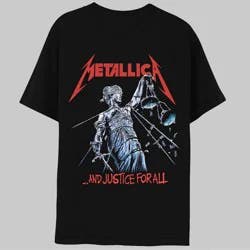Merch Traffic Men's Metallica Justice Short Sleeve Graphic T-Shirt - Black S