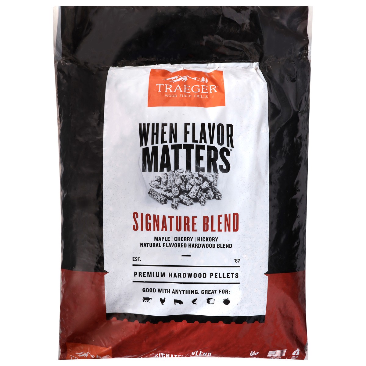 slide 1 of 1, Traeger Premium Signature Blend Hardwood Pellets 18 lb, 1 ct