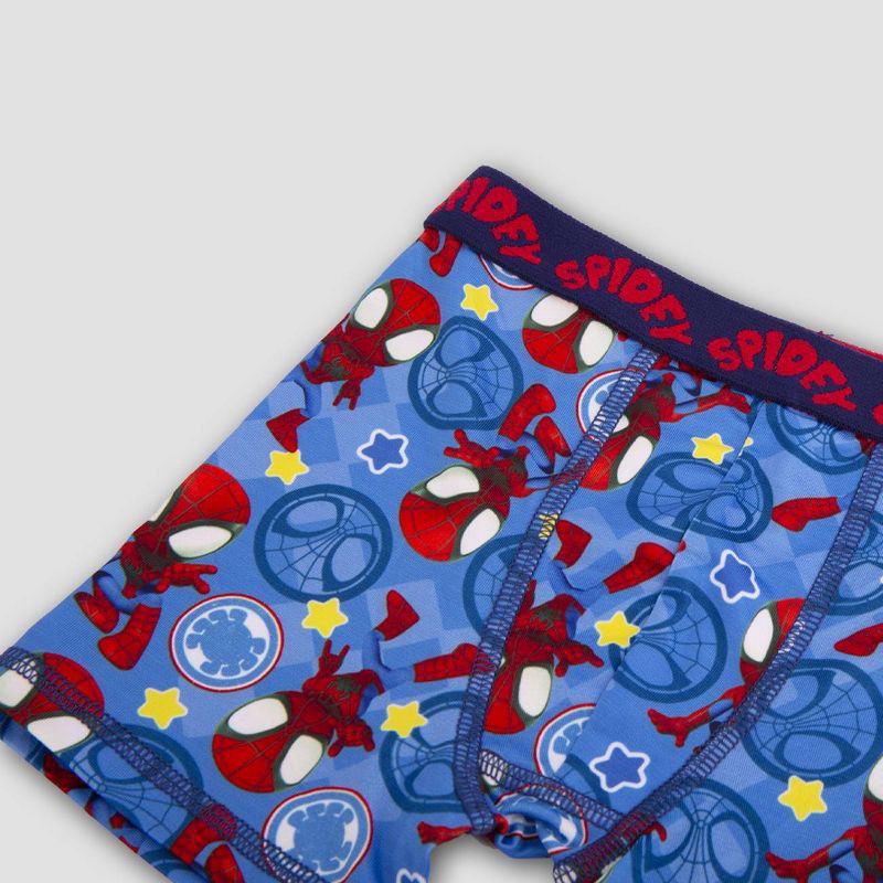 slide 3 of 4, Toddler Boys' Spider-Man 3pk Boxer Briefs - 4T: Spidey and His Amazing Friends Knit Underwear, Classic Rise, Full Waistband Elastic, 3 ct