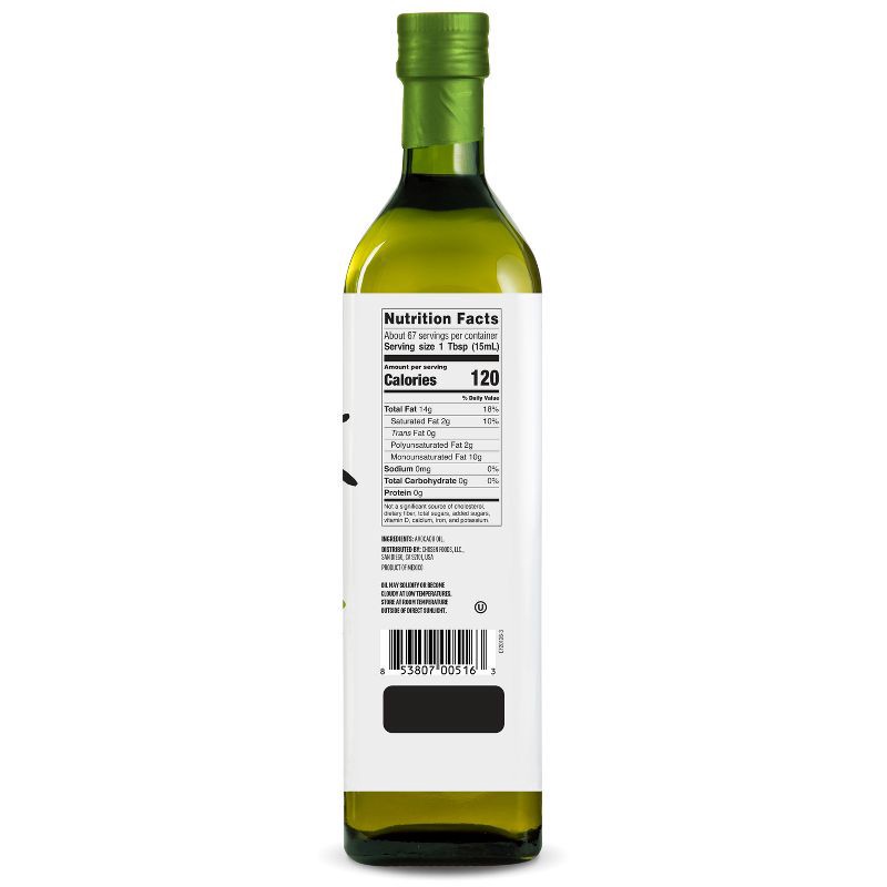 slide 3 of 7, Chosen Foods 100% Pure Avocado Oil - 33.8 fl oz, 33.8 fl oz