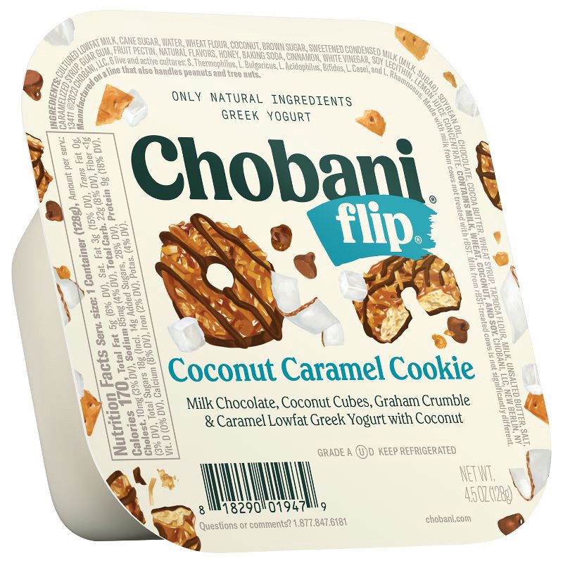 slide 2 of 6, Chobani Flip Coconut Caramel Cookie Greek Yogurt - 4.5oz, 4.5 oz