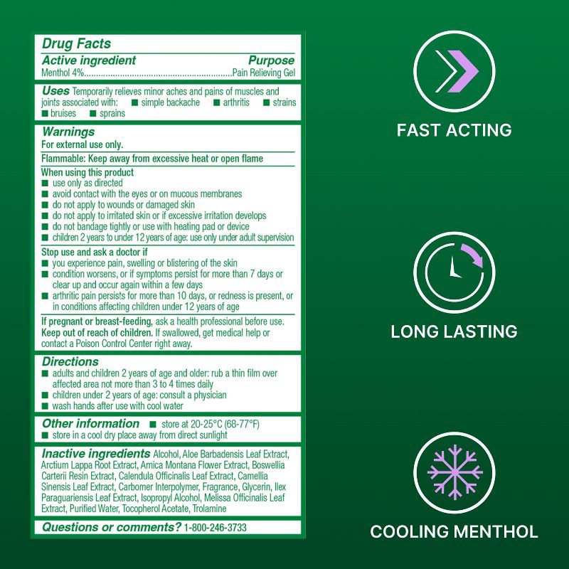 slide 4 of 7, Biofreeze Muscle Pain Overnight Gel - 3oz, 3 oz