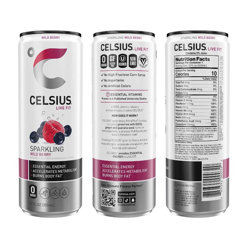 slide 4 of 5, Celsius Variety Pack Energy Drink - 12pk/12 fl oz Cans, 12 ct; 12 fl oz