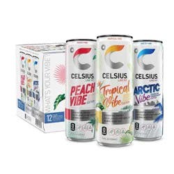 CELSIUS Sparkling VIBE Variety Pack Functional Energy Drink - 12pk/12 fl oz Cans