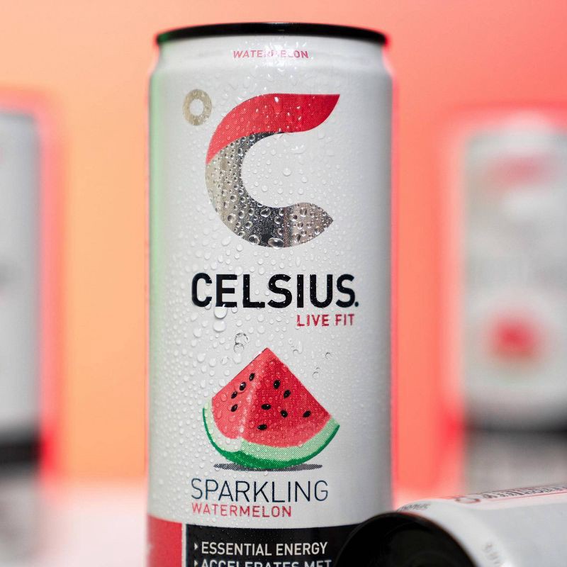 slide 5 of 5, Celsius Sparkling Watermelon Energy Drink - 12 fl oz Can, 12 fl oz