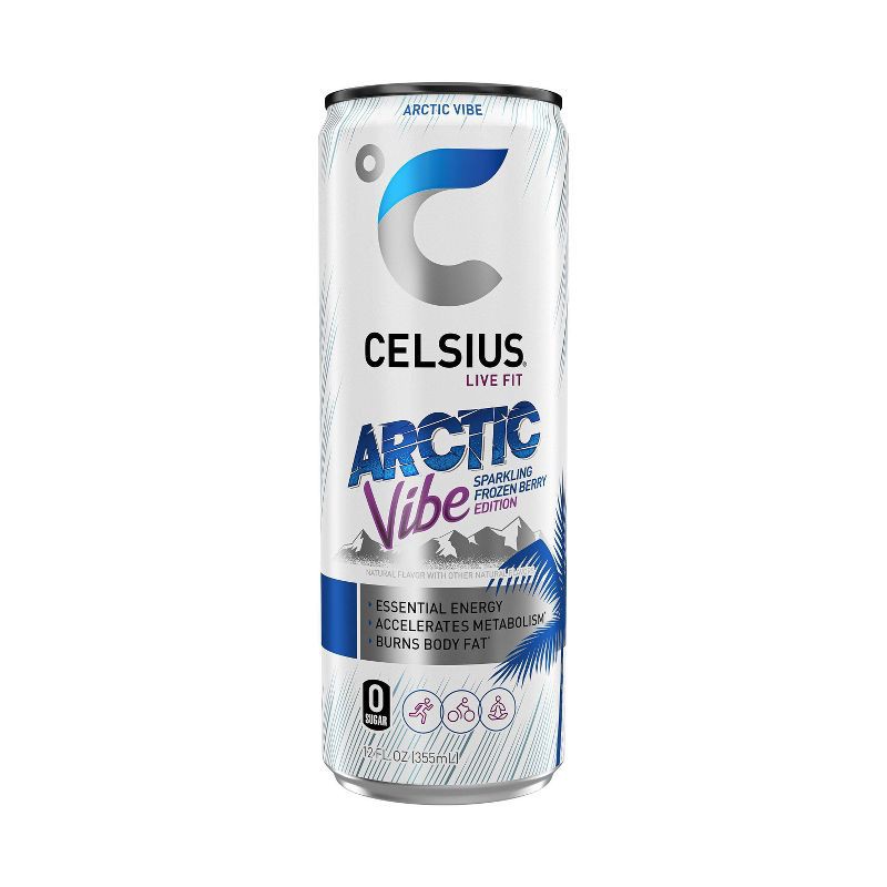 slide 1 of 5, CELSIUS Sparkling Arctic Vibe Functional Energy Drink - 12 fl oz Can, 12 fl oz