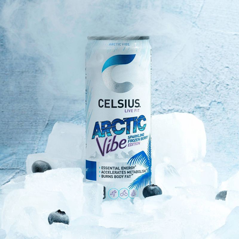 slide 5 of 5, Celsius Sparkling Arctic Vibe Energy Drink - 12 fl oz Can, 12 fl oz