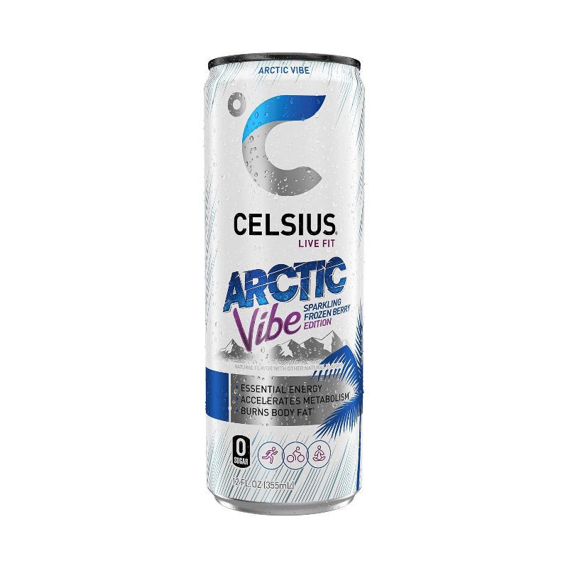 slide 5 of 5, CELSIUS Sparkling Arctic Vibe Functional Energy Drink - 12 fl oz Can, 12 fl oz