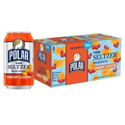 Polar Beverages Cranberry Clementine Seltzer Water - 8pk/12 fl oz Cans