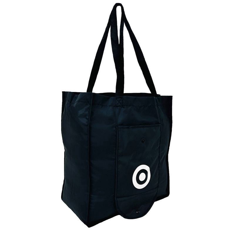 slide 1 of 3, Foldable Reusable Bag Black, 1 ct