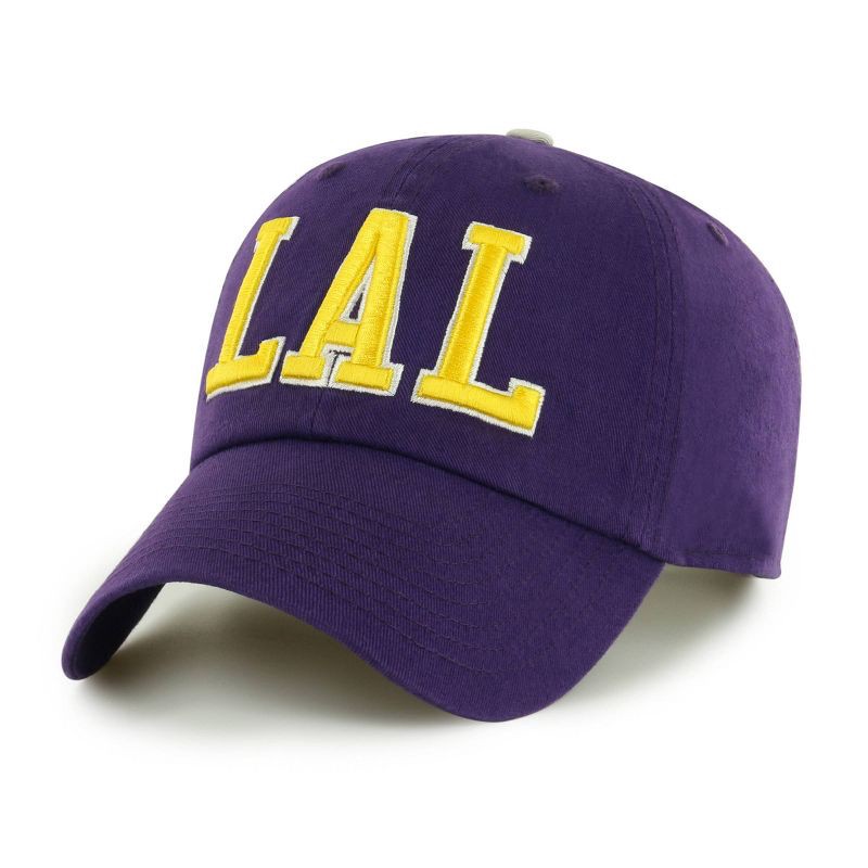 slide 3 of 3, NBA Los Angeles Lakers Clique Hat: Cotton Adjustable Baseball Cap, 1 ct