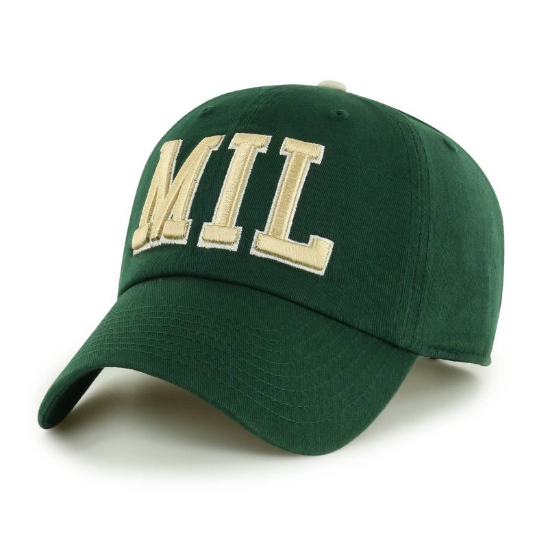 slide 1 of 3, NBA Milwaukee Bucks Clique Hat: Cotton Adjustable Baseball Cap, 1 ct