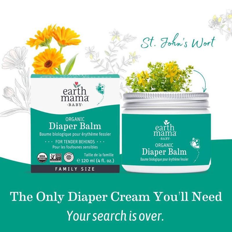 slide 3 of 10, Earth Mama Organic Diaper Balm Diaper Cream for Babies - 4 oz, 4 oz