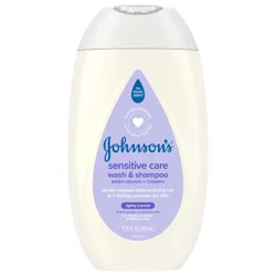 Johnson''s Baby Johnson''s Sensitive Care Baby Wash & Shampoo, Light Scent, 13.6 fl. oz