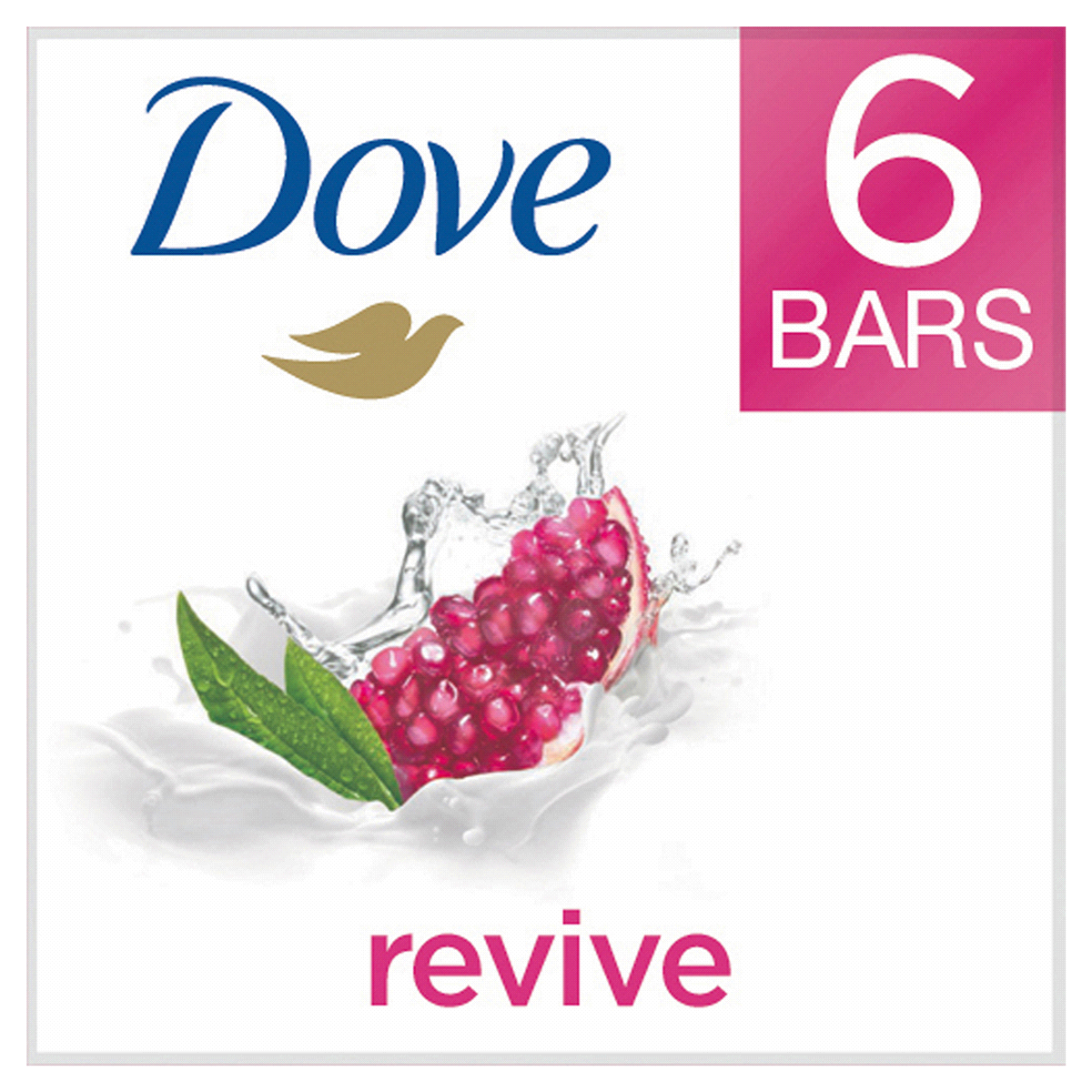 slide 1 of 6, Dove Go Fresh Beauty Bar Revive Pomegranate and Lemon Verbena, 6 ct; 4 oz